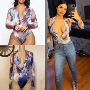 Fashion Nova- Multicolor Bodysuit - M